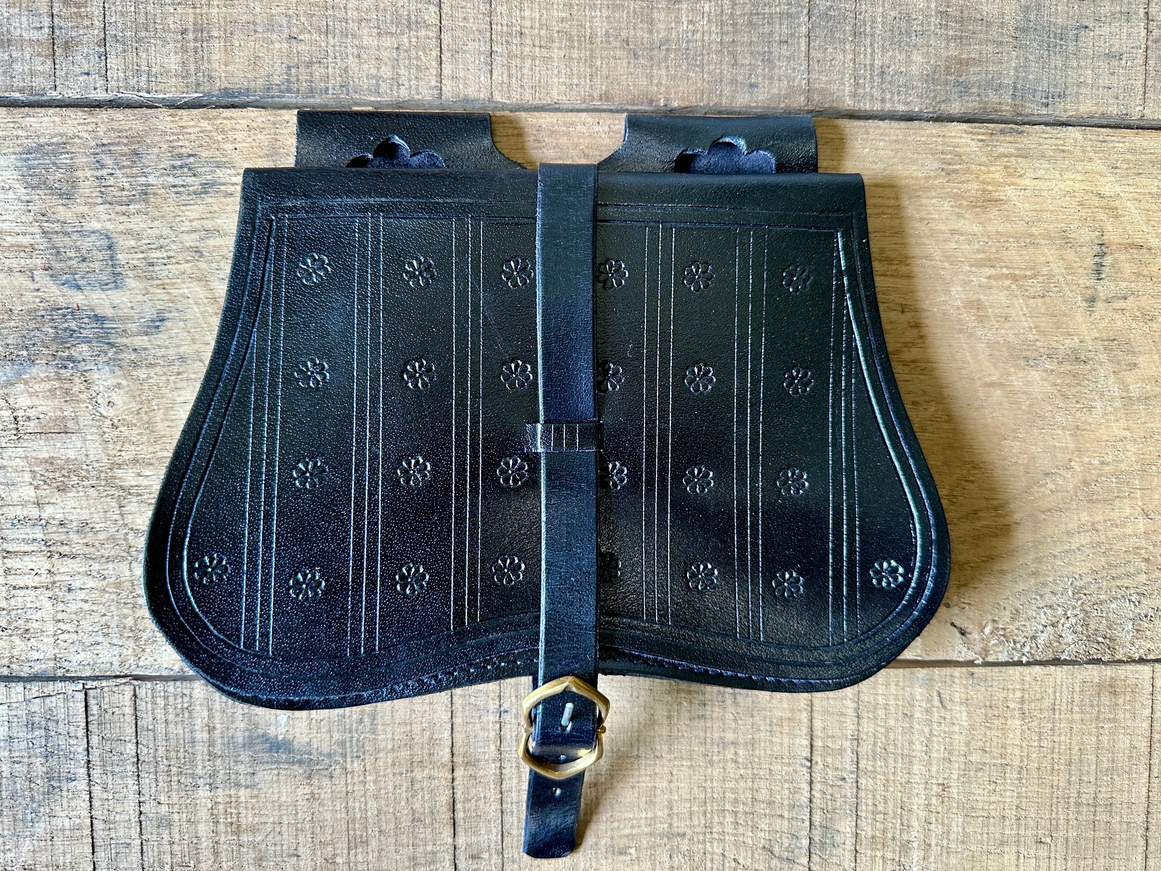 14th-16thC Bollock pouch with decoration and gusset