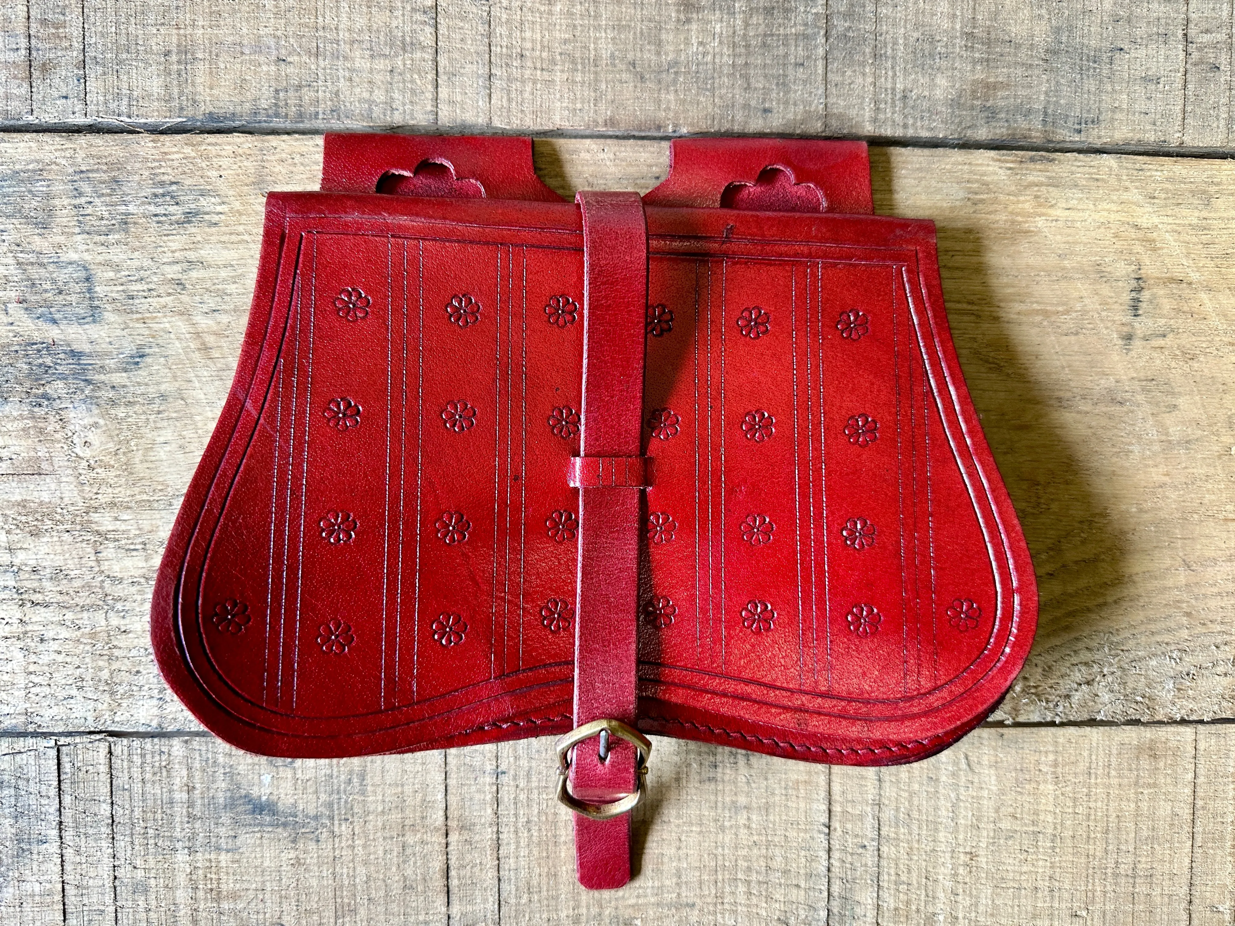 14th-16thC Bollock pouch with decoration and gusset