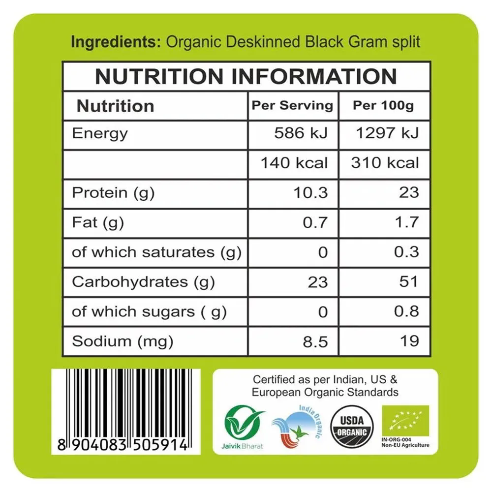 24 Mantra Organic Urad Dal White Split