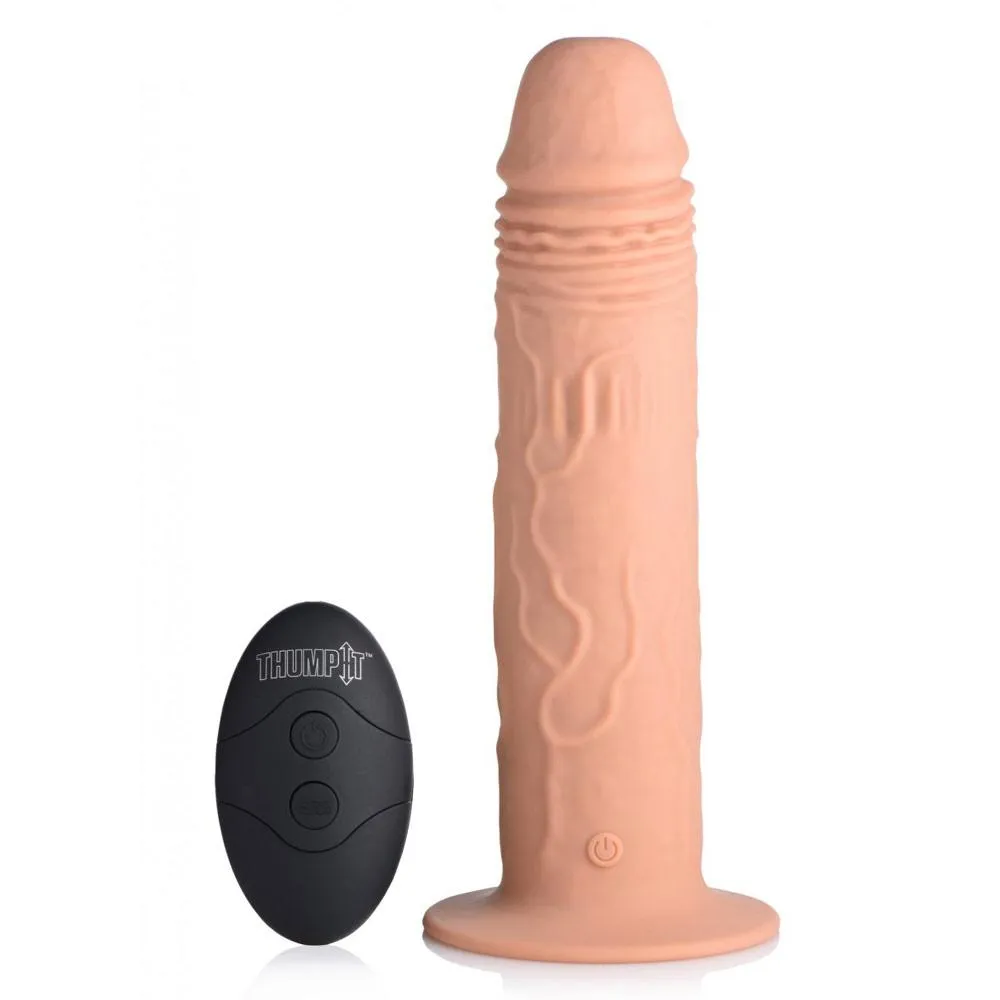 7X Remote Control Vibrating and Thumping Dildo