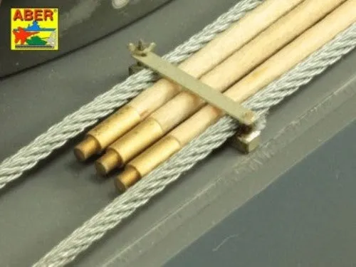 Aber 1/16 German Tiger I Barrel Cleaning Rods with Bracket Very Early 16 024