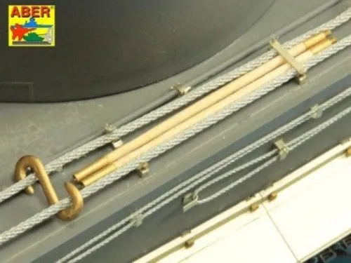 Aber 1/16 German Tiger I Barrel Cleaning Rods with Bracket Very Early 16 024