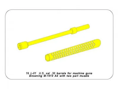 Aber 1/16 US Browning M-1919 A4 - Two Part 16 L-01