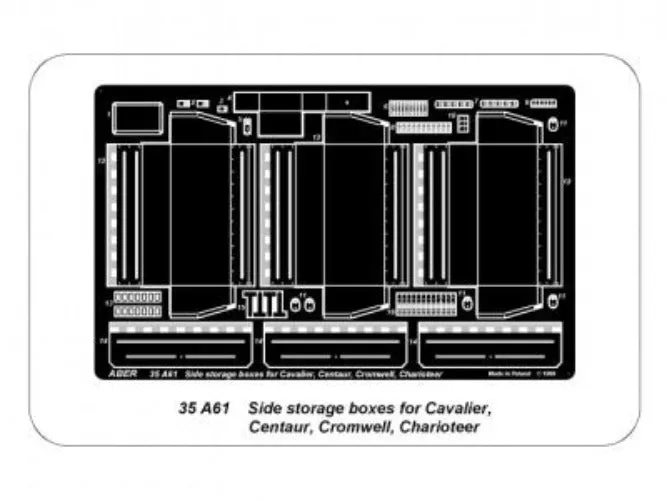 Aber 1/35 Briitsh Side storage boxes for Cromwell, Centaur 35 A61