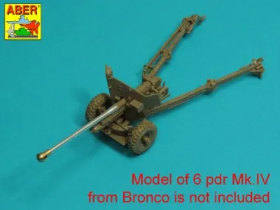 Aber 1/35 British 6 pdr Mk.IV (57mm) A/T Gun with ball muzzle brake 35 L-313