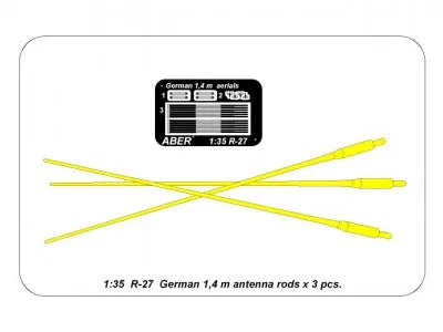 Aber 1/35 German 1,4 m Aerials / Antennas (Set of 3 pcs) R-27