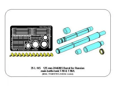 Aber 1/35  Russian 125mm 2A46M-5 Barrel T-90/T-90A 35 L-145