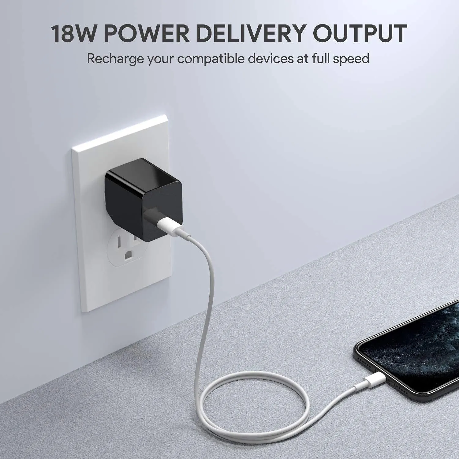 Aukey Minima 20W Fast Type C Wall Charger with Foldable Plug- Ultra-Compact PD Charger
