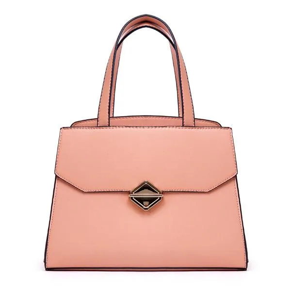 Avalynn Satchel Women Fashion Leather Bag - Pink