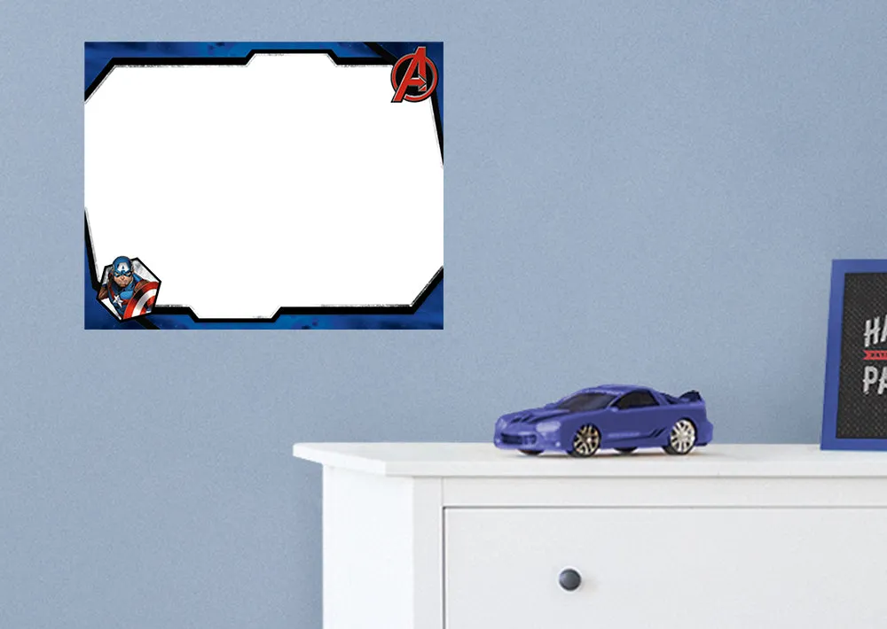 Avengers Captain America Dry Erase White Board        - Officially Licensed Marvel Removable Wall   Adhesive Decal