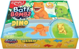 Baff Bombz Dino Surprise Gift Set - Six Bath Bombs and Dinosaur Figures