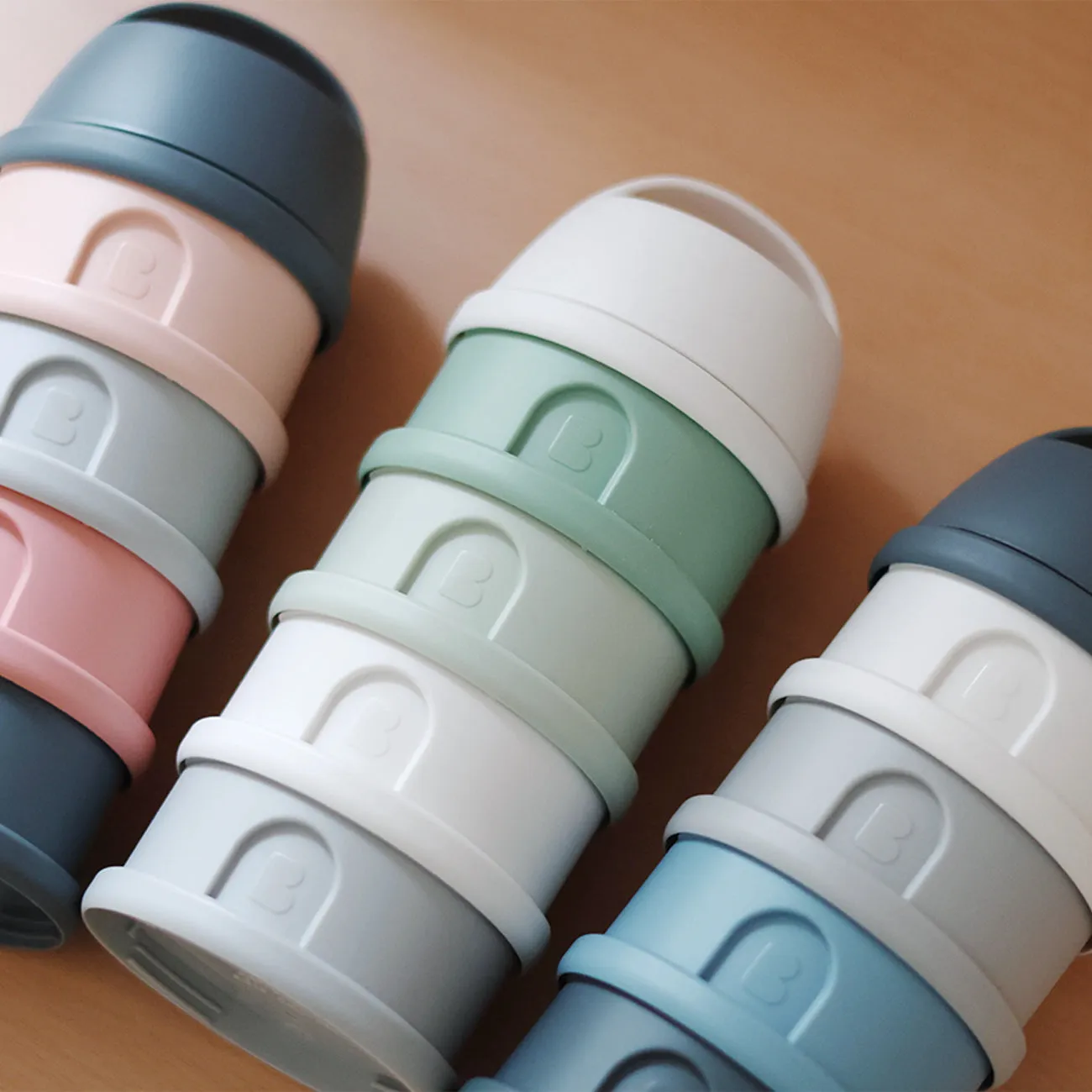 Beaba - Formula & Snack Container - Mineral Grey/Pink