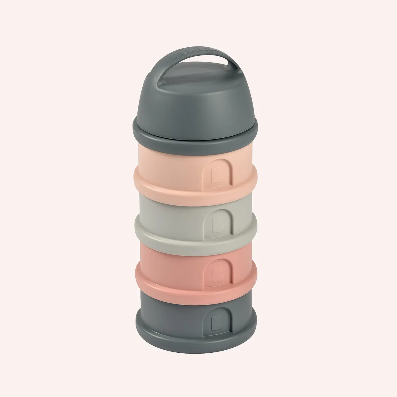 Beaba - Formula & Snack Container - Mineral Grey/Pink