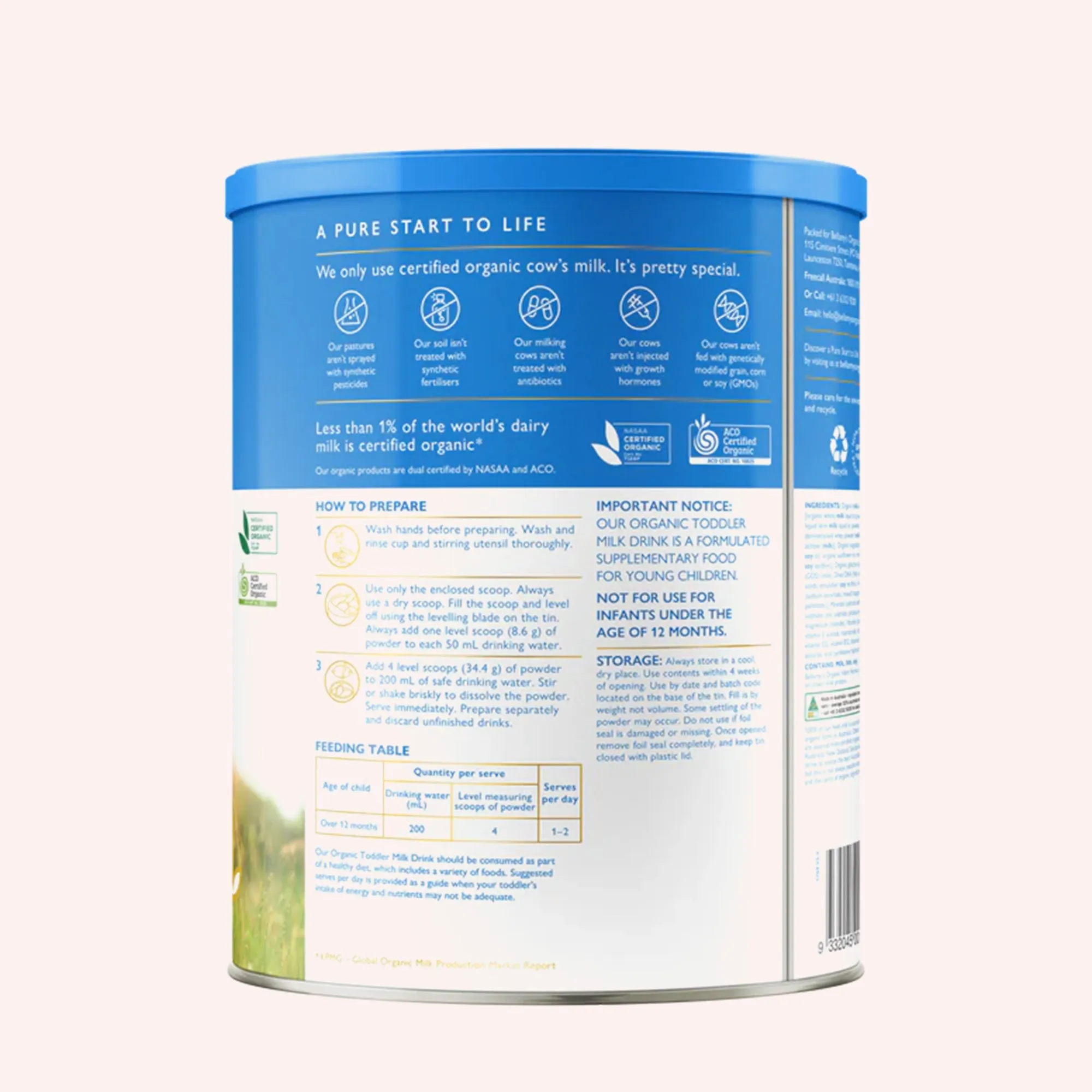 Bellamy's Organic - Step 3 Toddler Milk Drink - 12  Months - 900g