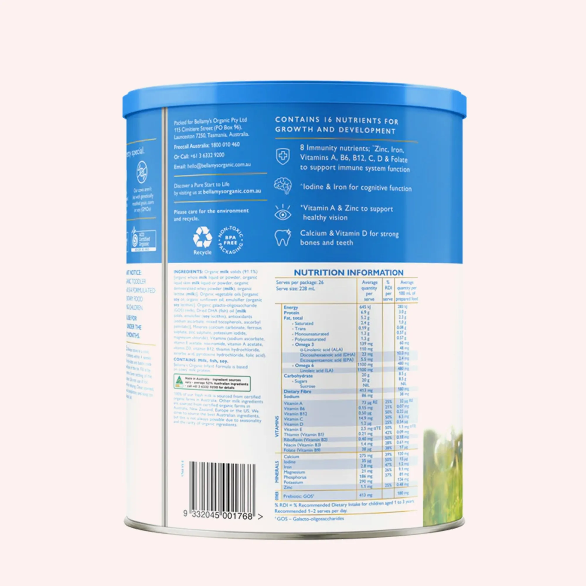 Bellamy's Organic - Step 3 Toddler Milk Drink - 12  Months - 900g