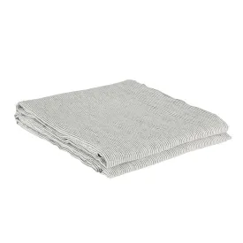Black Pinstripe – Linen Flat Sheet