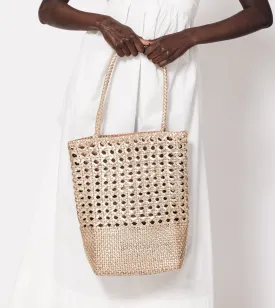 Blaine Weave Tote Bag | Gold