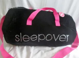 BSG BEACON STREET GIRLS SLEEPOVER Vegan Duffle Bag Overnighter BLACK VELVET