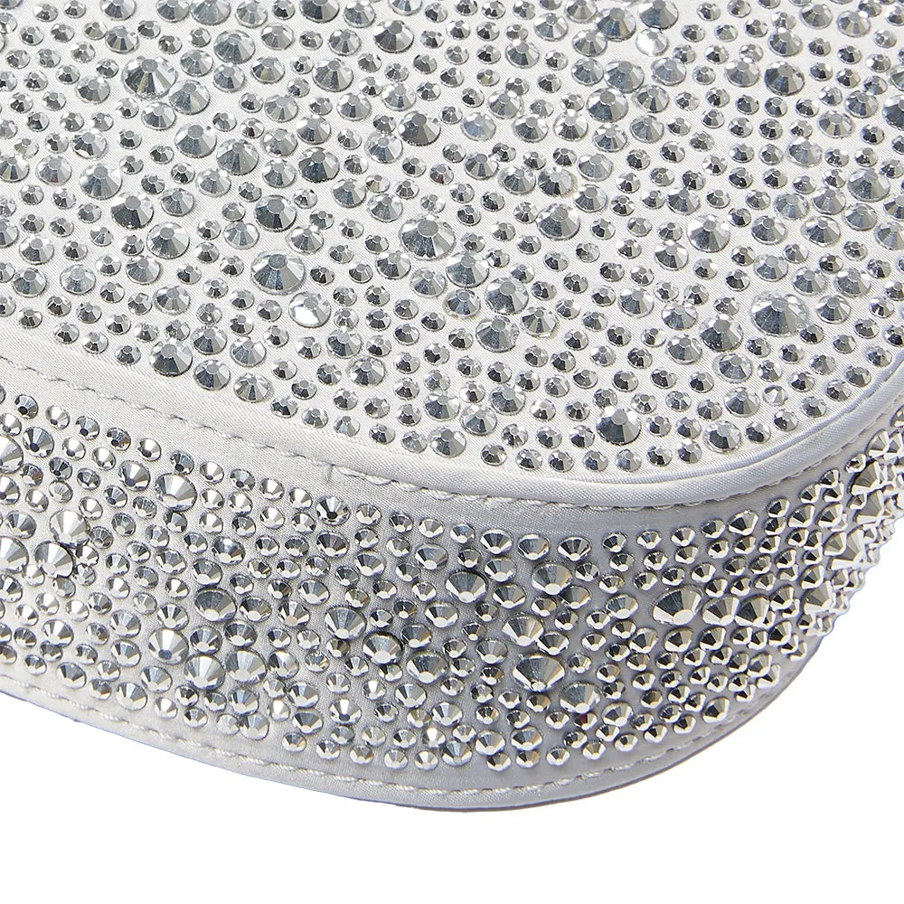 Chloe Handbag in Silver Diamante