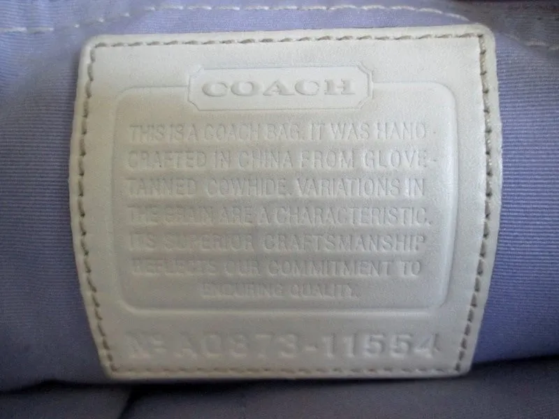 COACH 11554 MADELINE HAMPTON Leather Handbag Satchel Tote Shoulder Bag WHITE