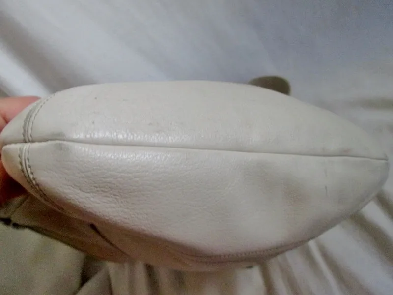COACH 1415 LEGACY SLIM DUFFLE TASSEL Leather Hobo Bag Purse WHITE CREME