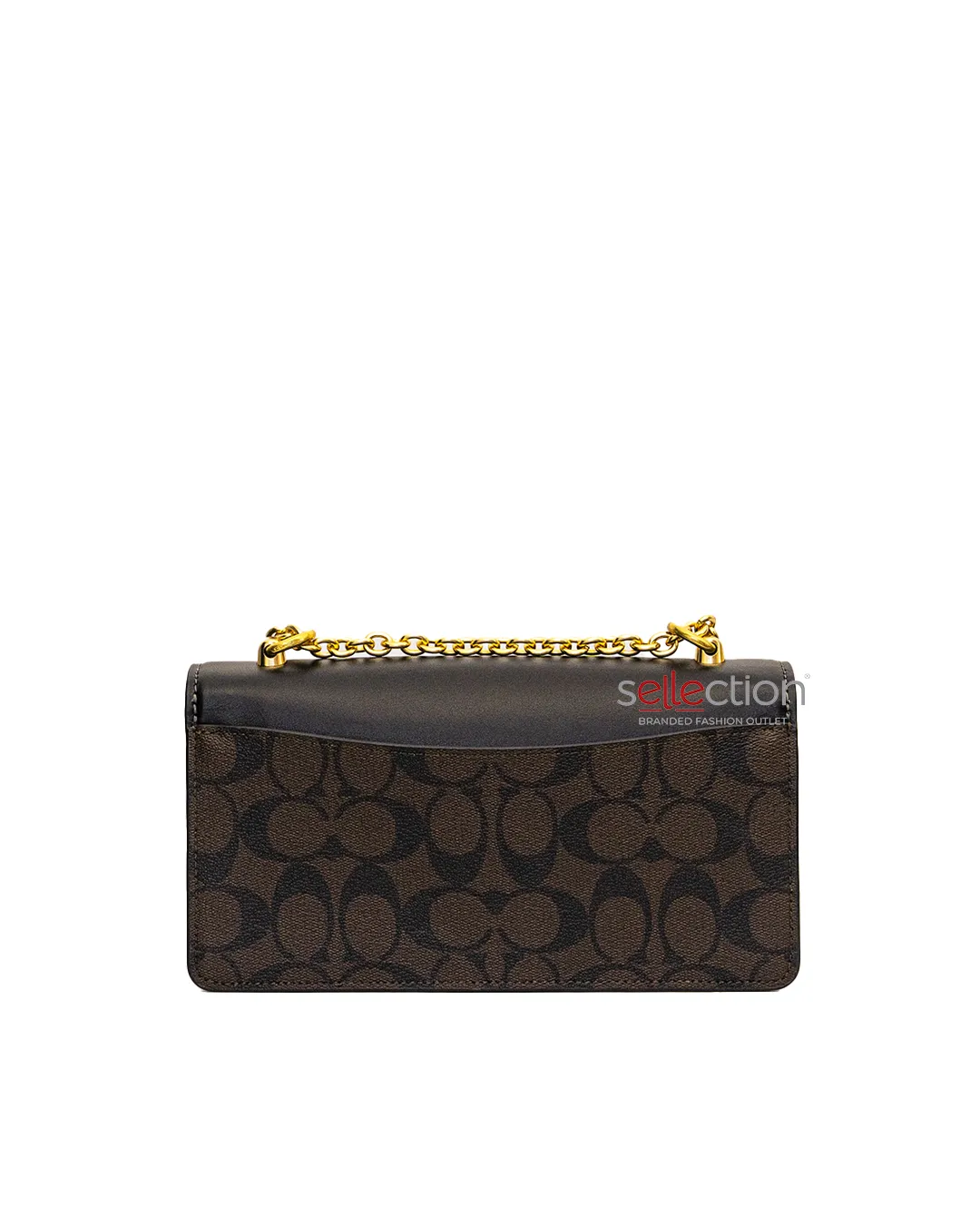 Coach Eliza Flap Crossbody In Signature Brown Black