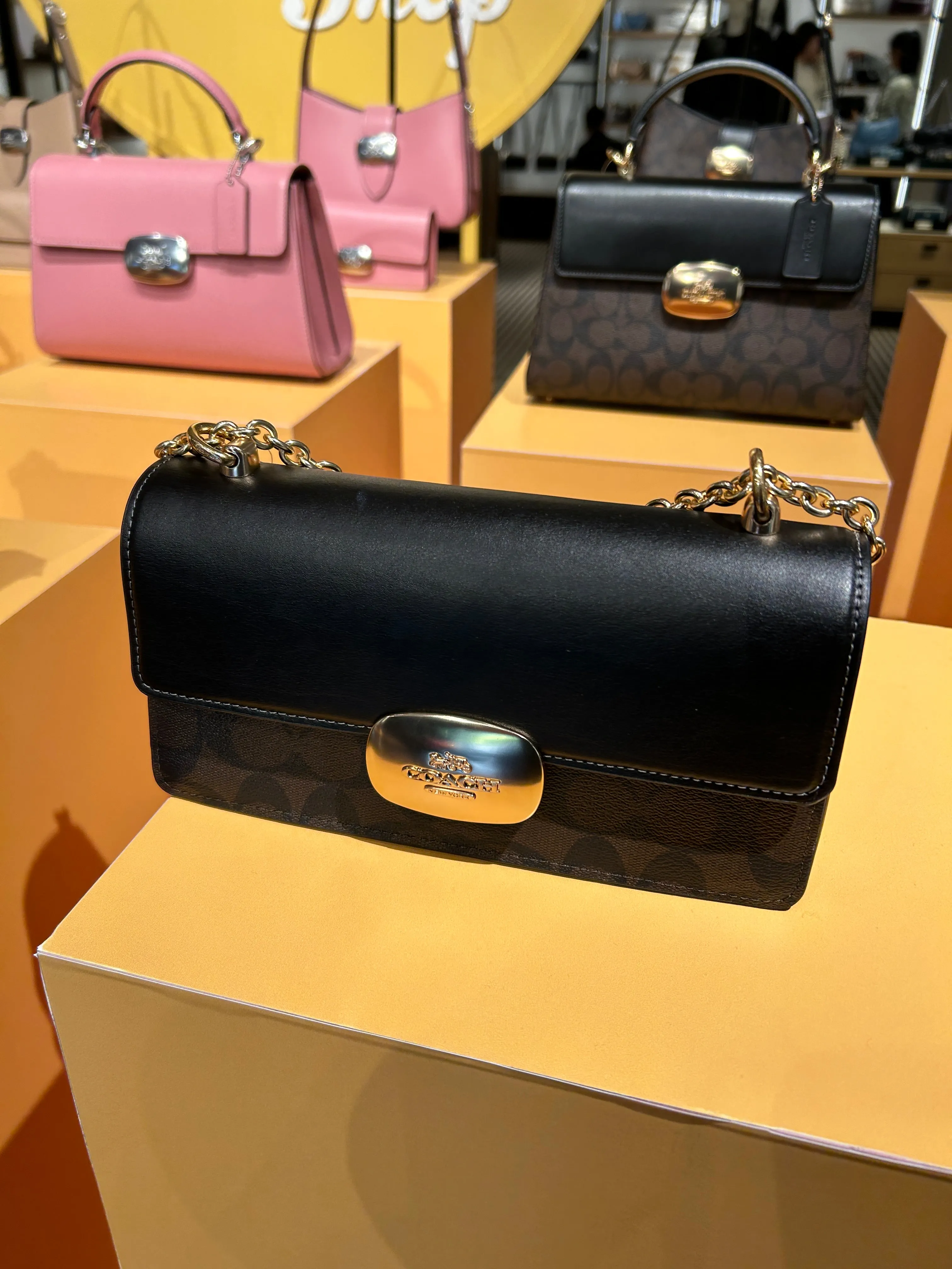 Coach Eliza Flap Crossbody In Signature Brown Black