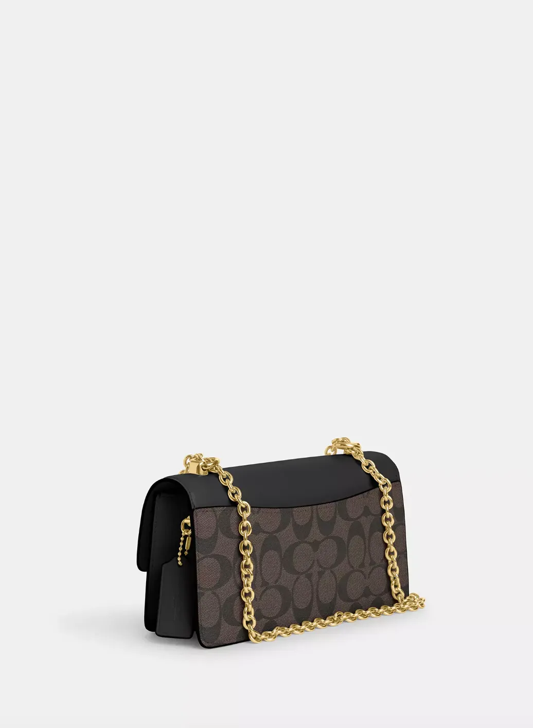 Coach Eliza Flap Crossbody In Signature Brown Black