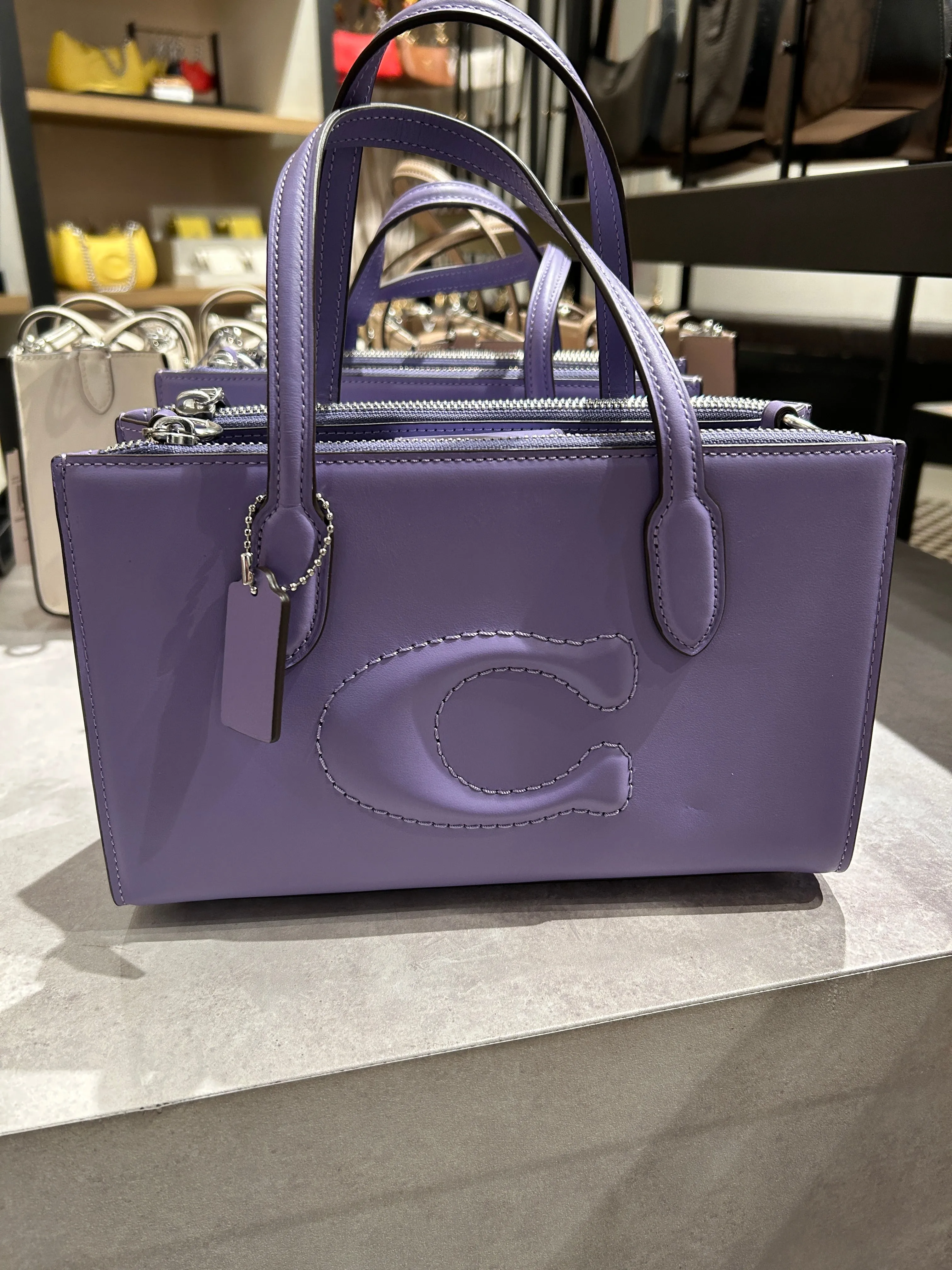 Coach Nina Small Tote In Light Violet