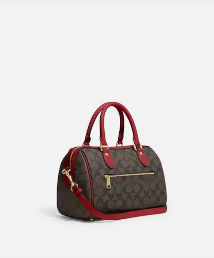 Coach Rowan Satchel In Signature Brown 1941 Red