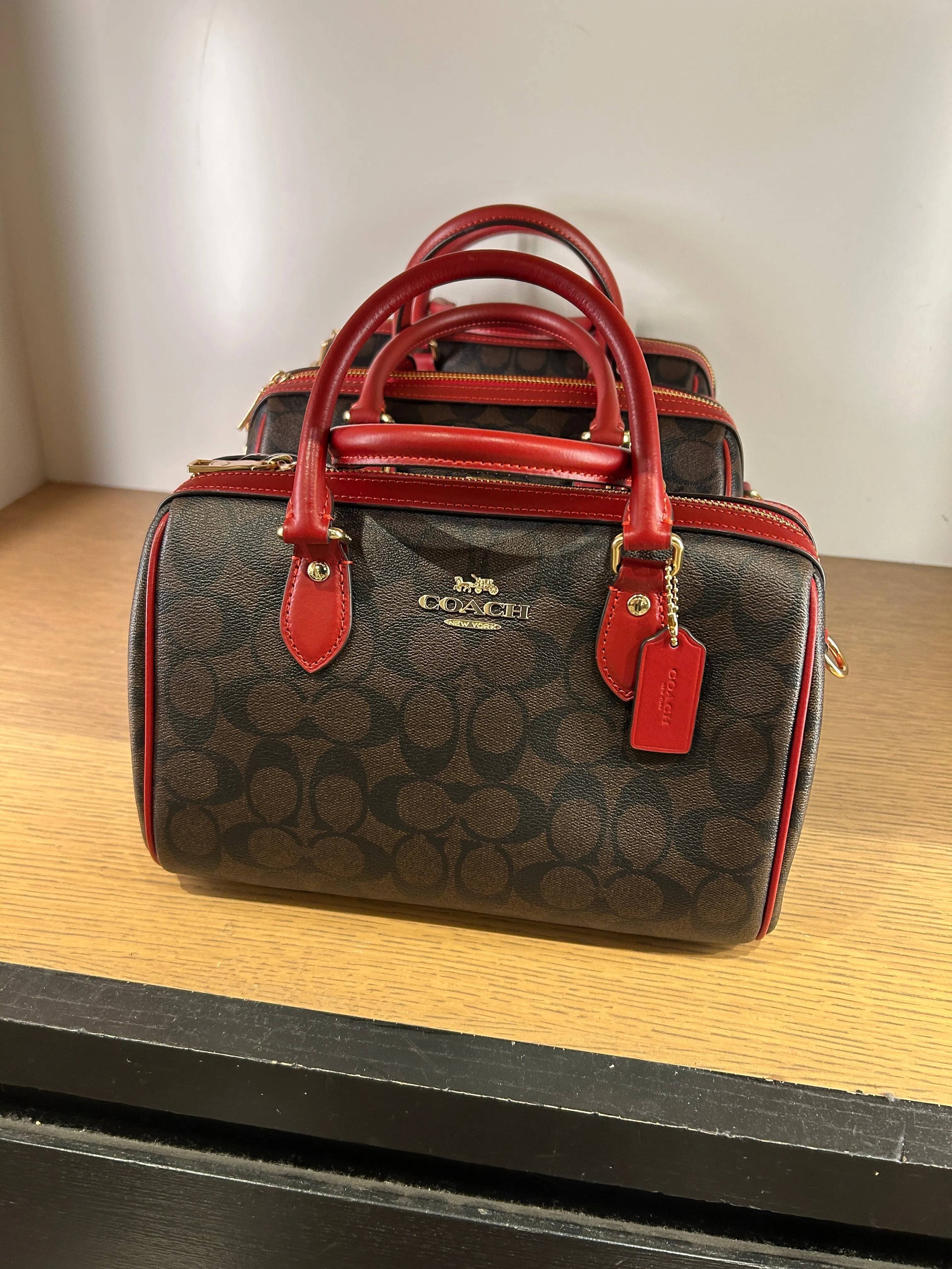 Coach Rowan Satchel In Signature Brown 1941 Red