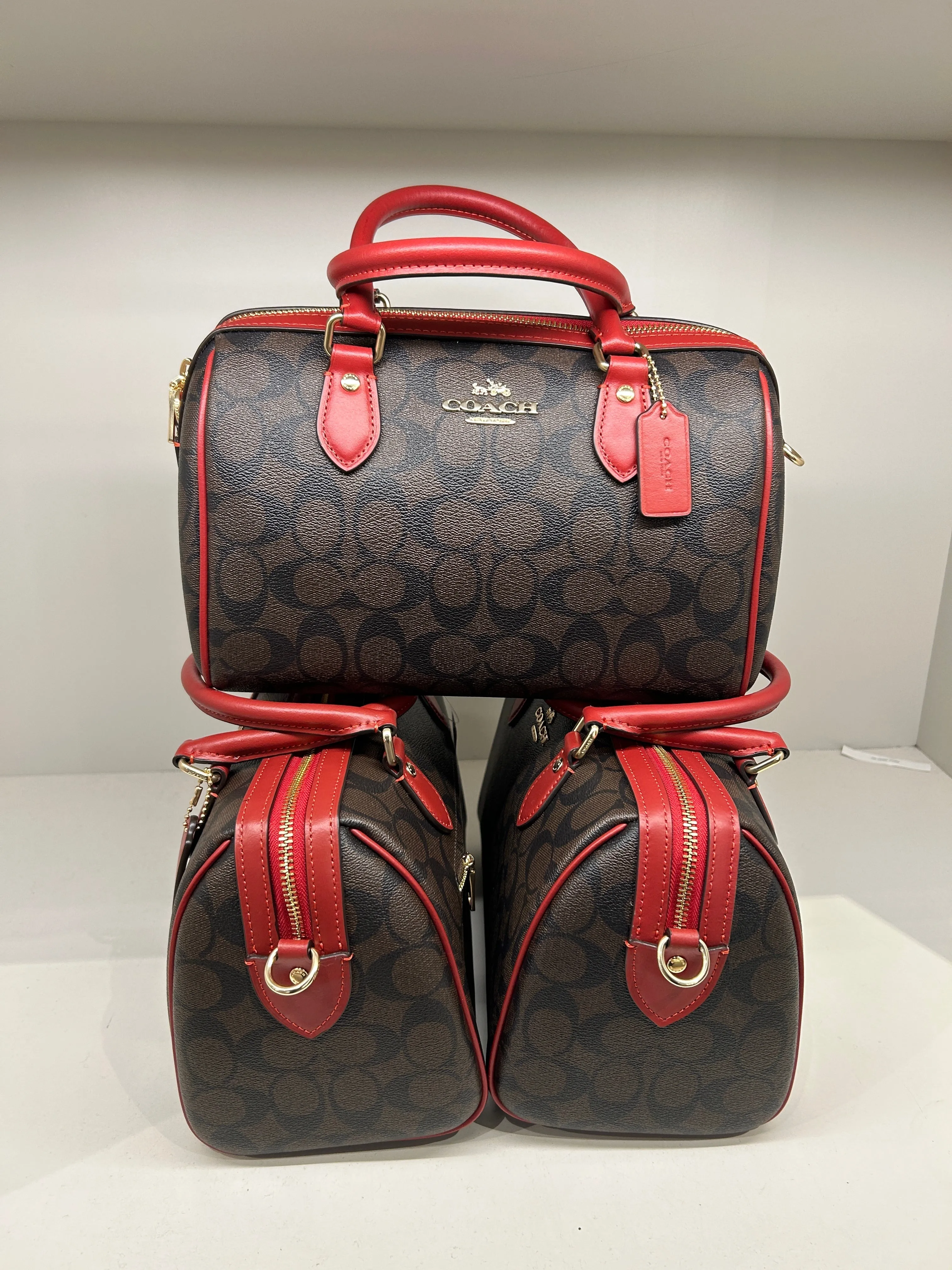 Coach Rowan Satchel In Signature Brown 1941 Red