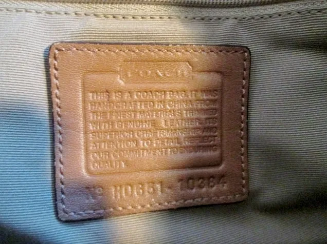 COACH Signature C Gallery Leather Jacquard Canvas Tote Purse Handbag 10384 BEIGE BROWN