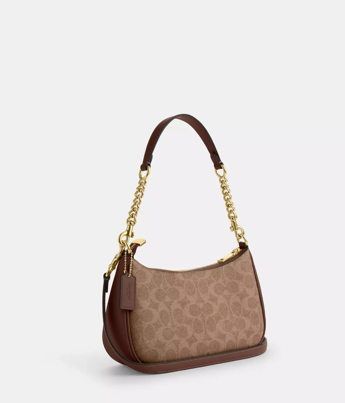 Coach Teri Shoulder Bag In Signature Gold Tan Brown