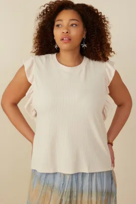 Curvy Ruffle Knit Tank