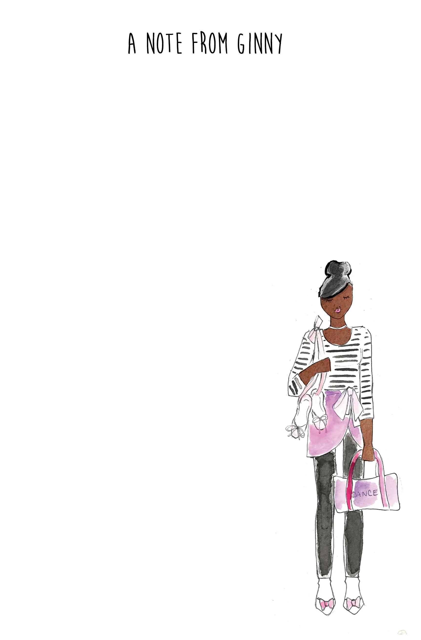 Dance Girl Personalized Notepad