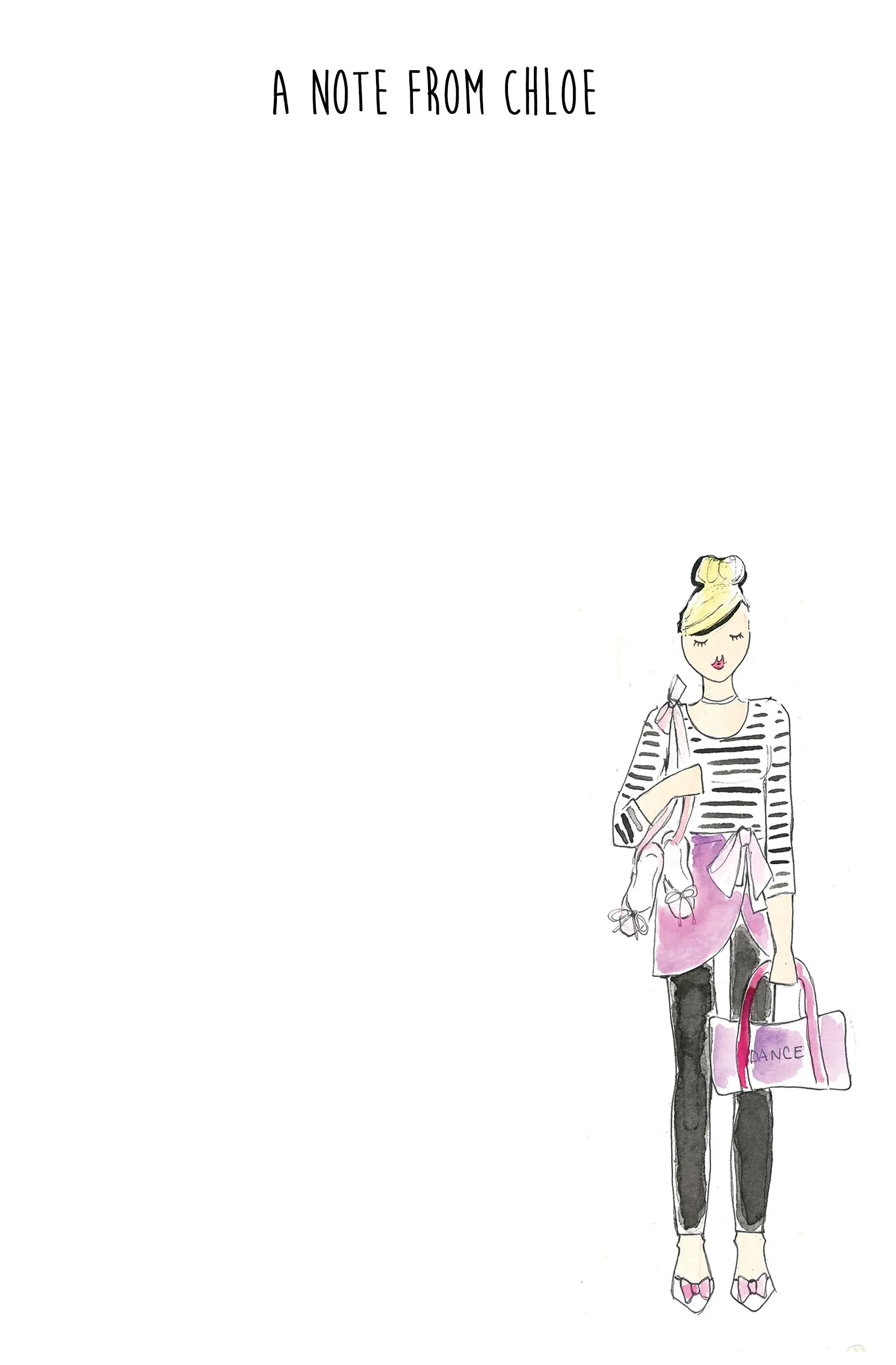 Dance Girl Personalized Notepad