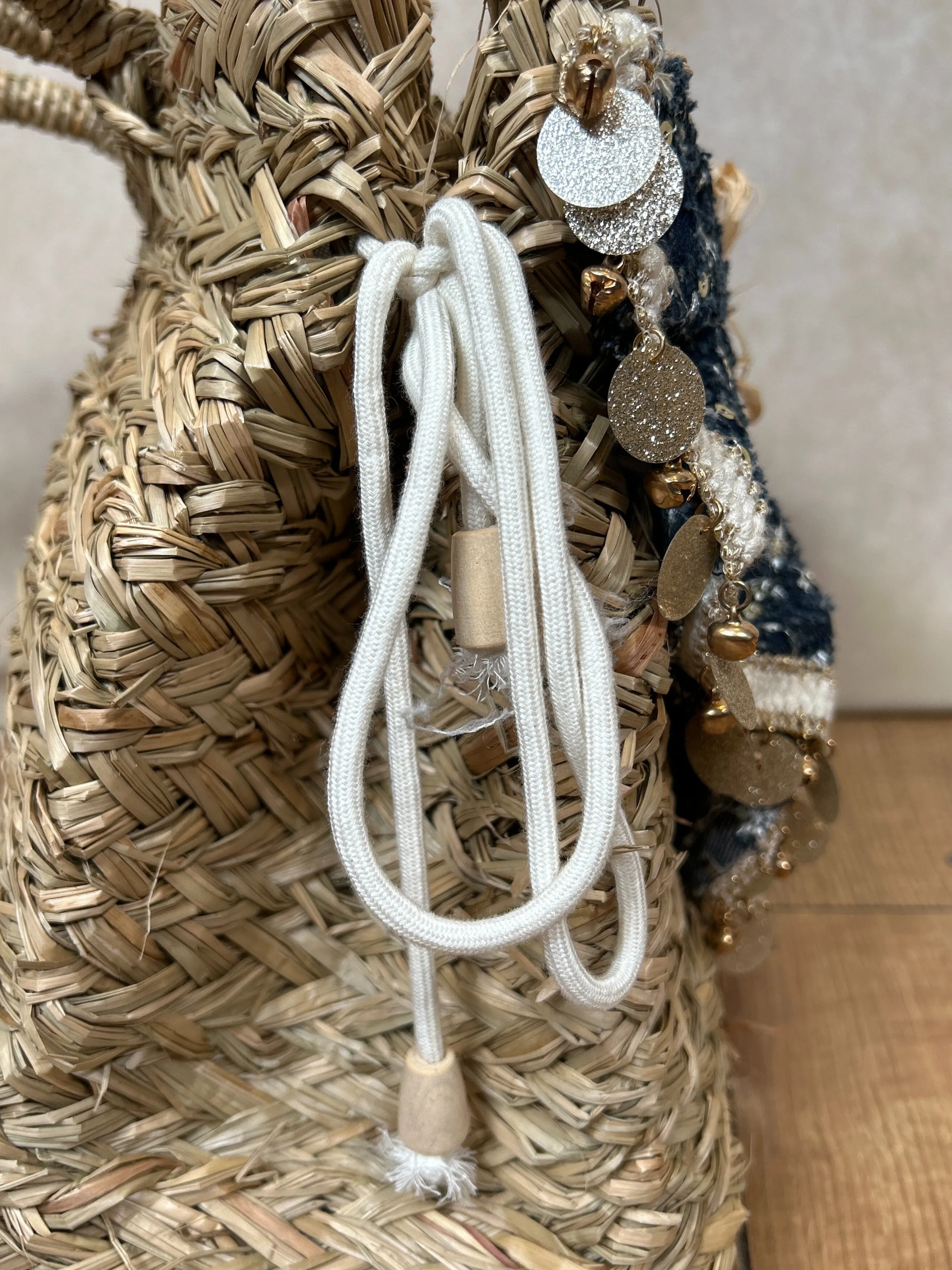 Denim Basket Bag