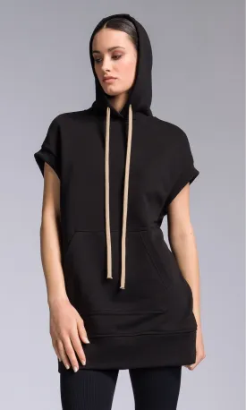 Drop Shoulder Sleeveless Hoodie
