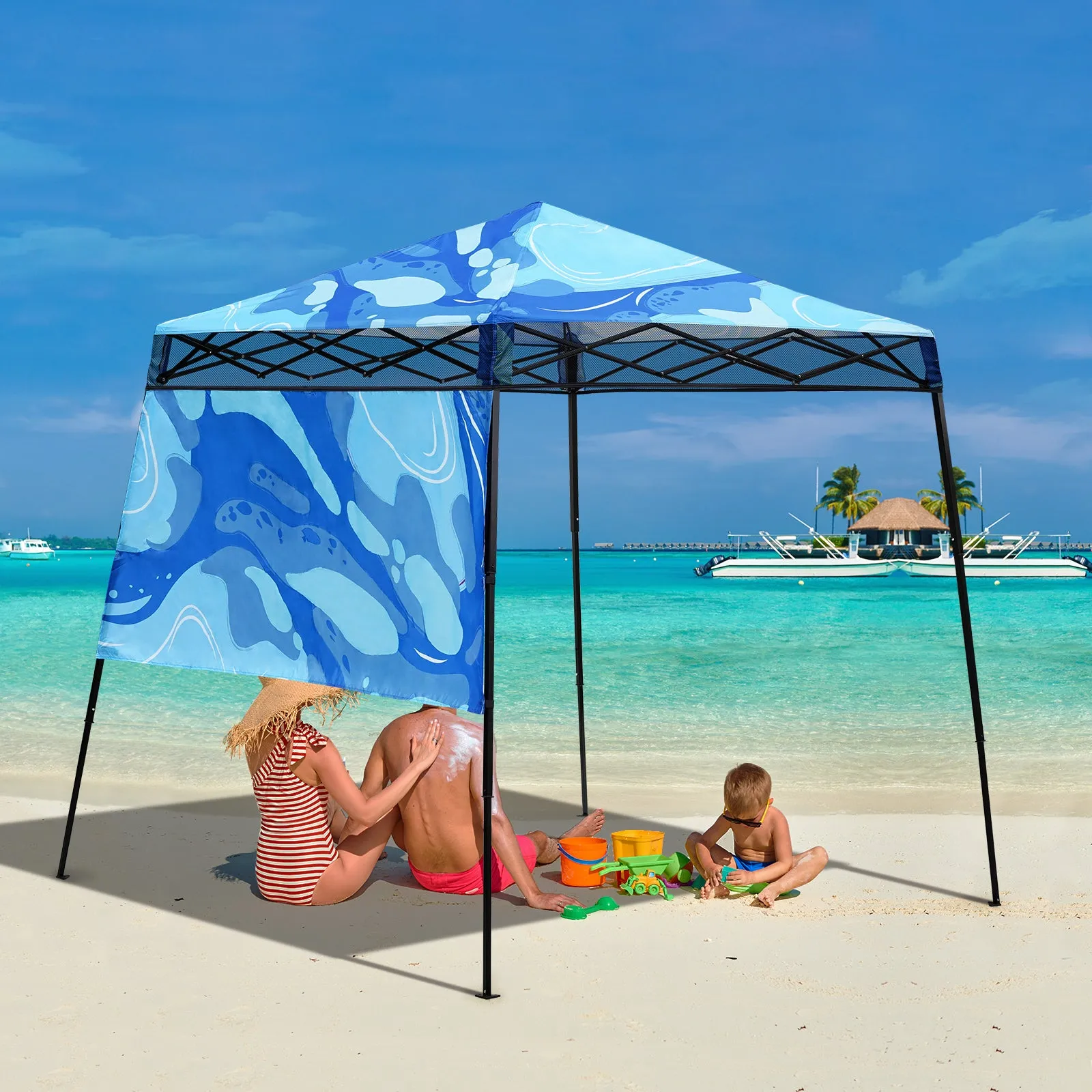 EAGLE PEAK Day Tripper 8x8 Slant Leg Canopy w/ Backpack (36 sqft of Shade)