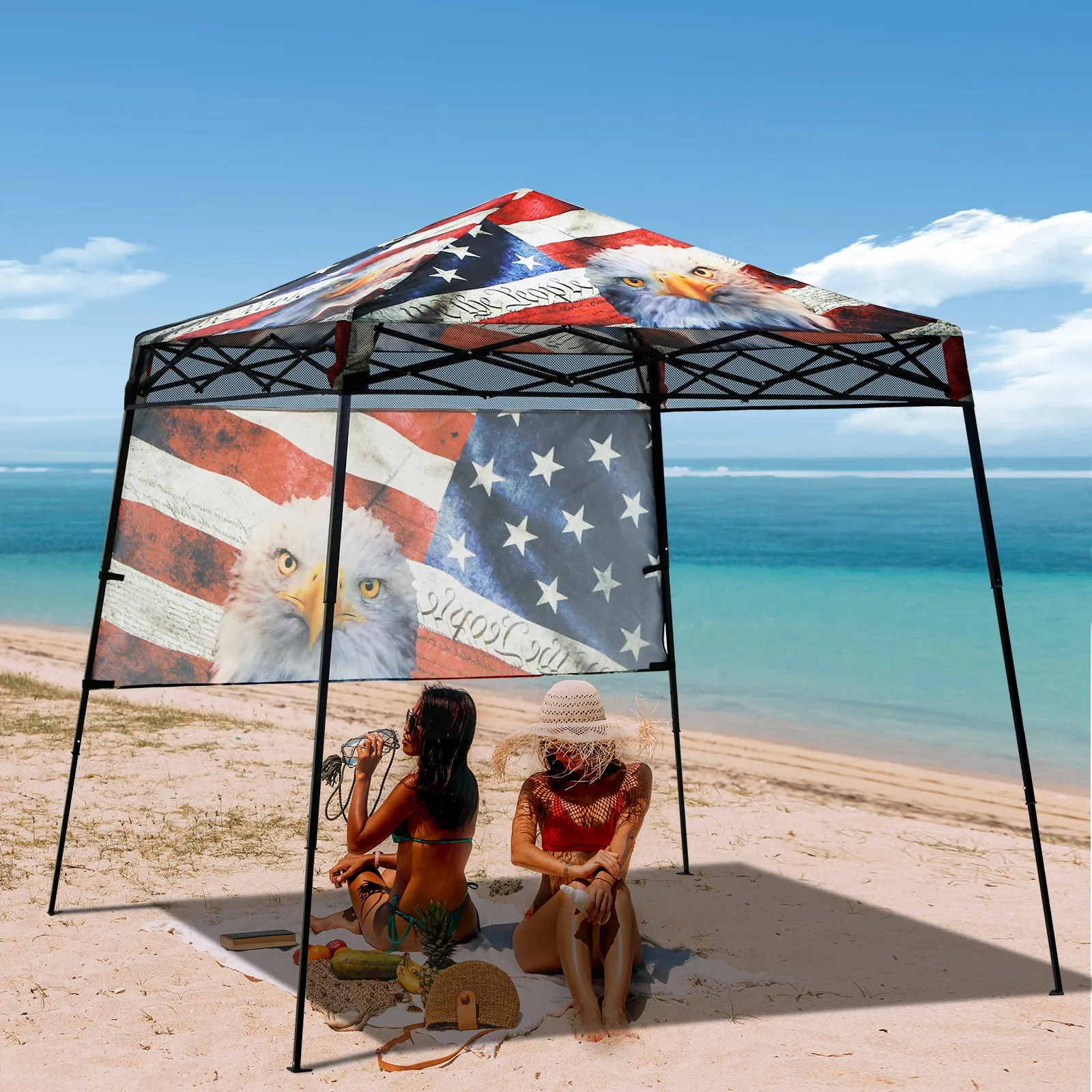 EAGLE PEAK Day Tripper 8x8 Slant Leg Canopy w/ Backpack (36 sqft of Shade)