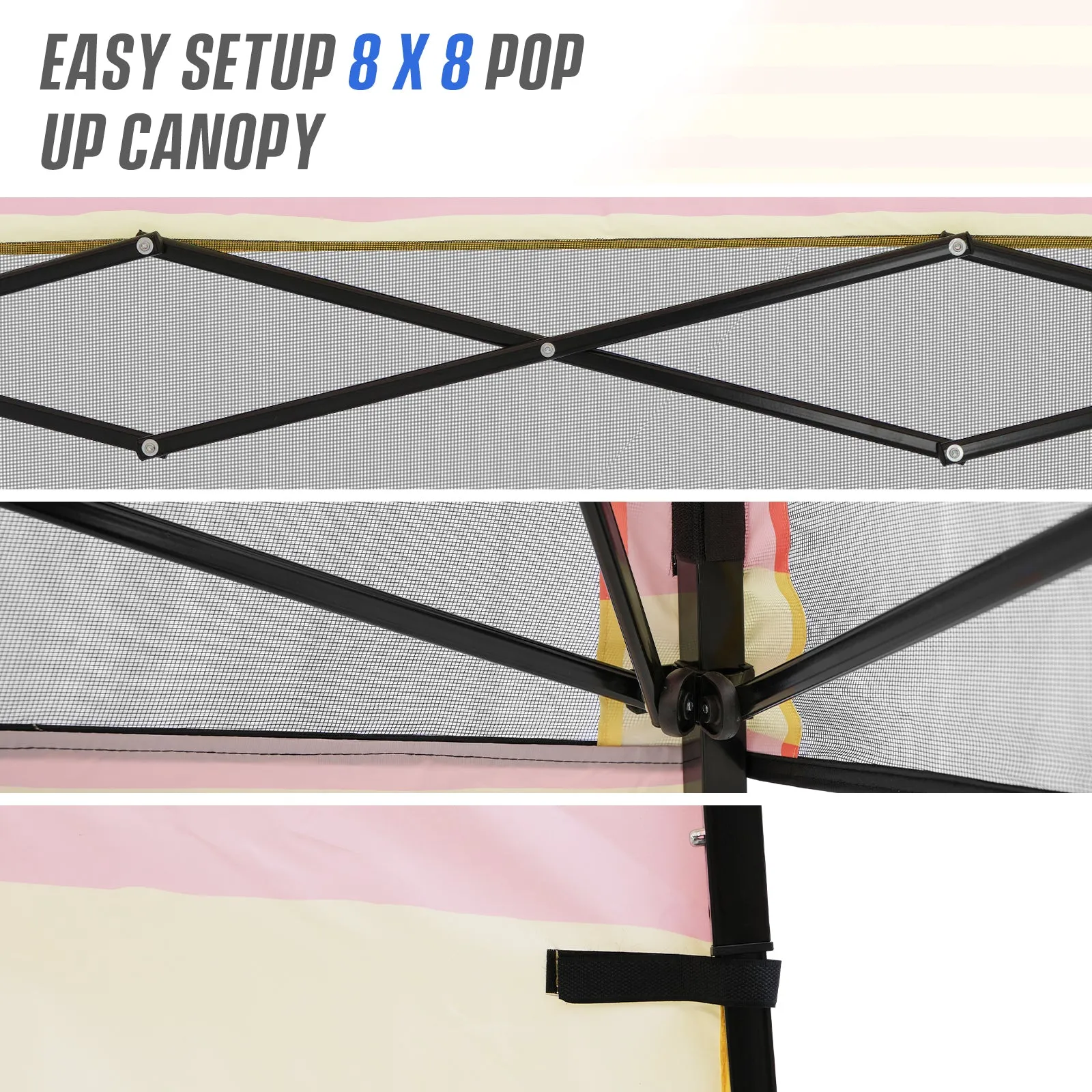 EAGLE PEAK Day Tripper 8x8 Slant Leg Canopy w/ Backpack (36 sqft of Shade)