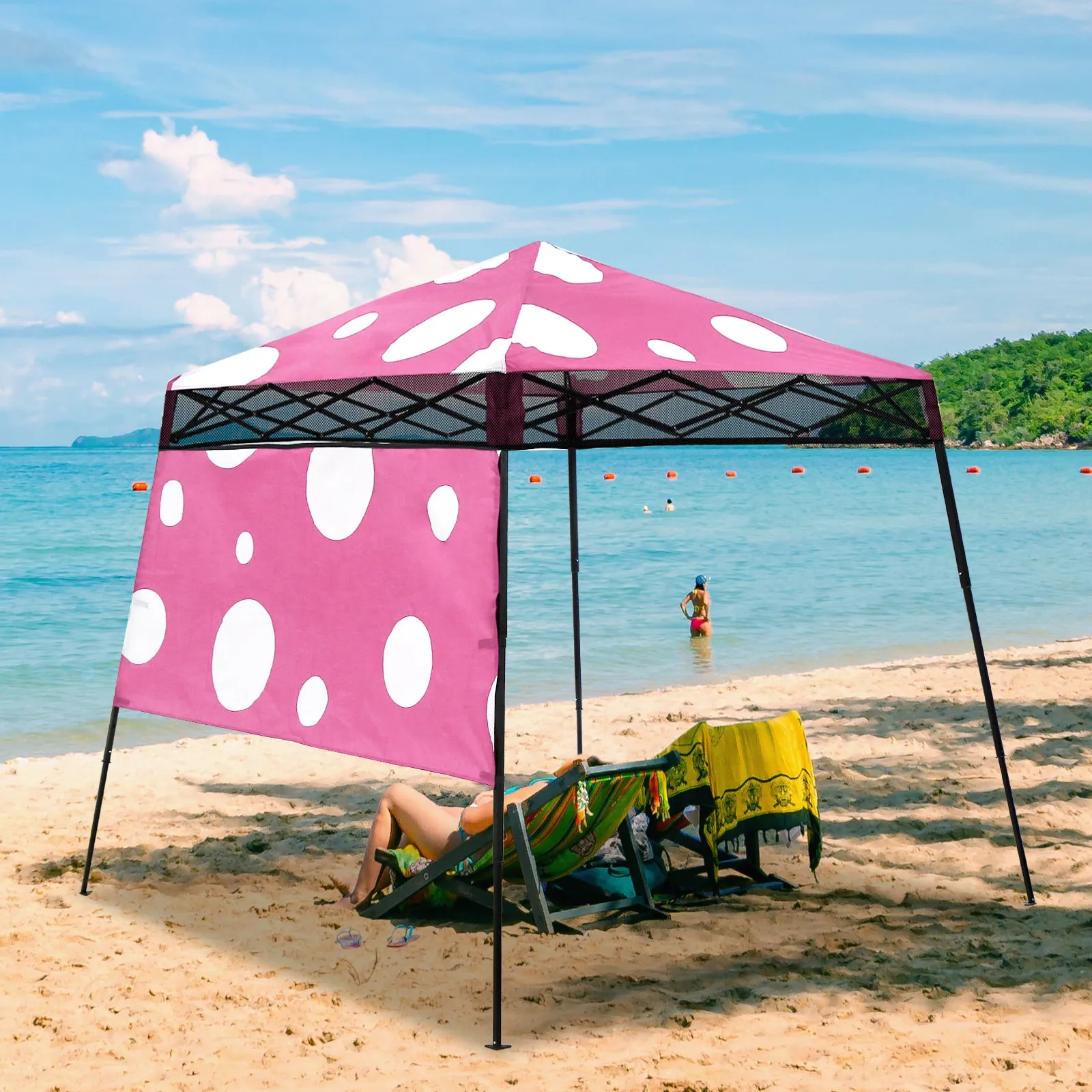 EAGLE PEAK Day Tripper 8x8 Slant Leg Canopy w/ Backpack (36 sqft of Shade)