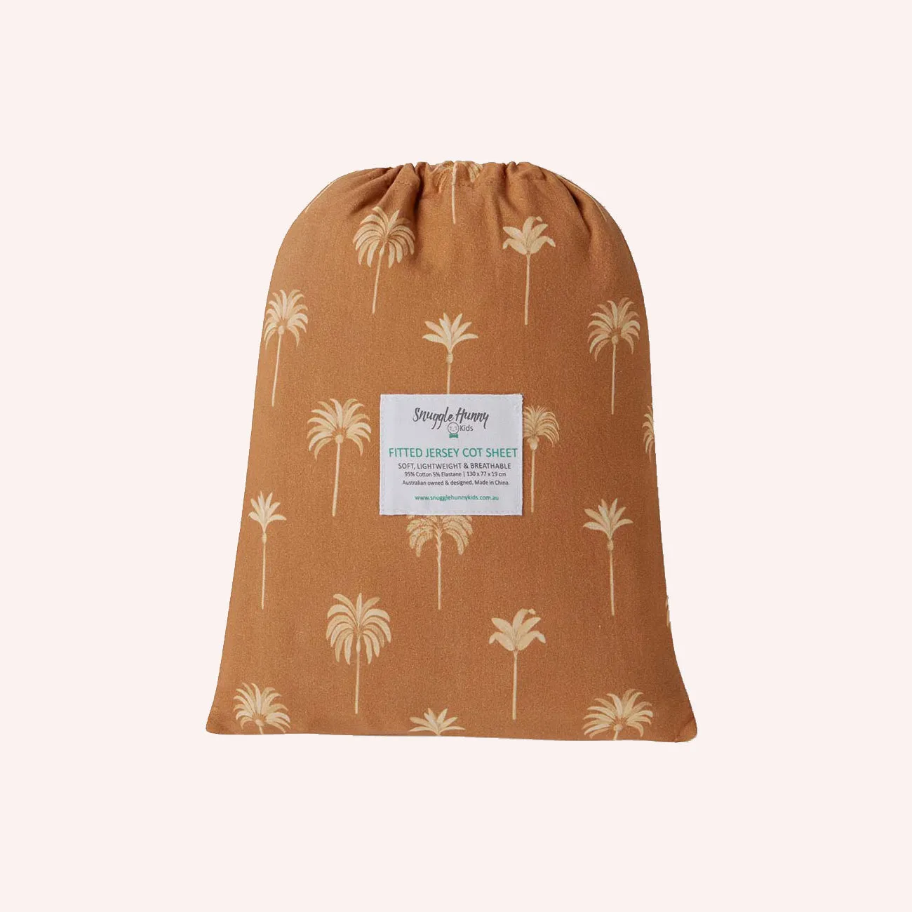 Fitted Cot Sheet - Bronze Palm