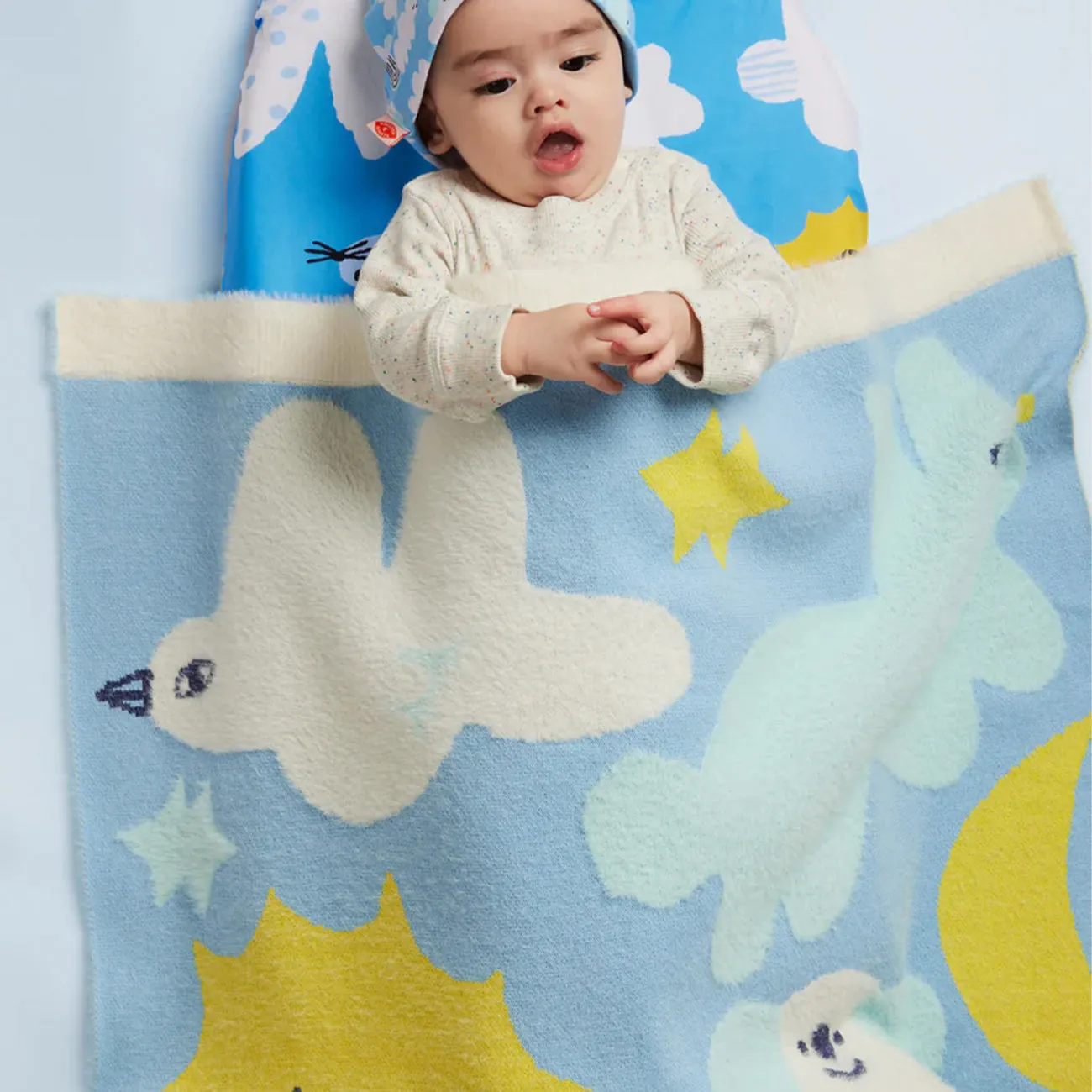 Fluffy Knit Blanket - I Spy In The Sky