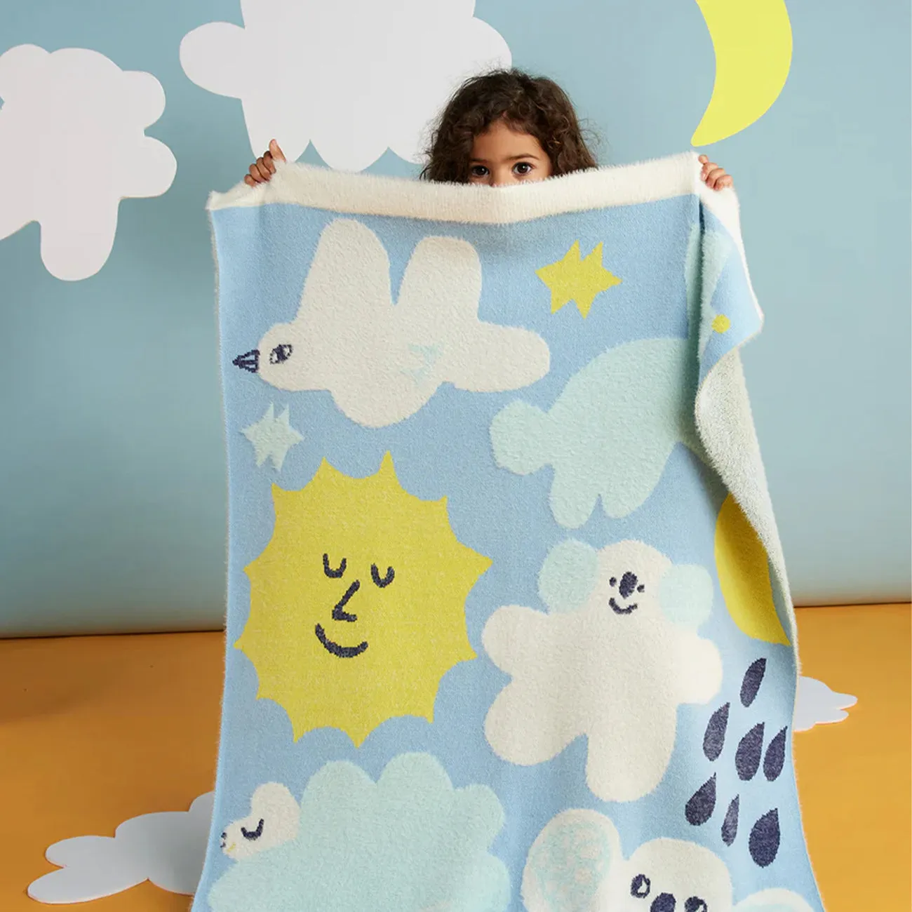 Fluffy Knit Blanket - I Spy In The Sky