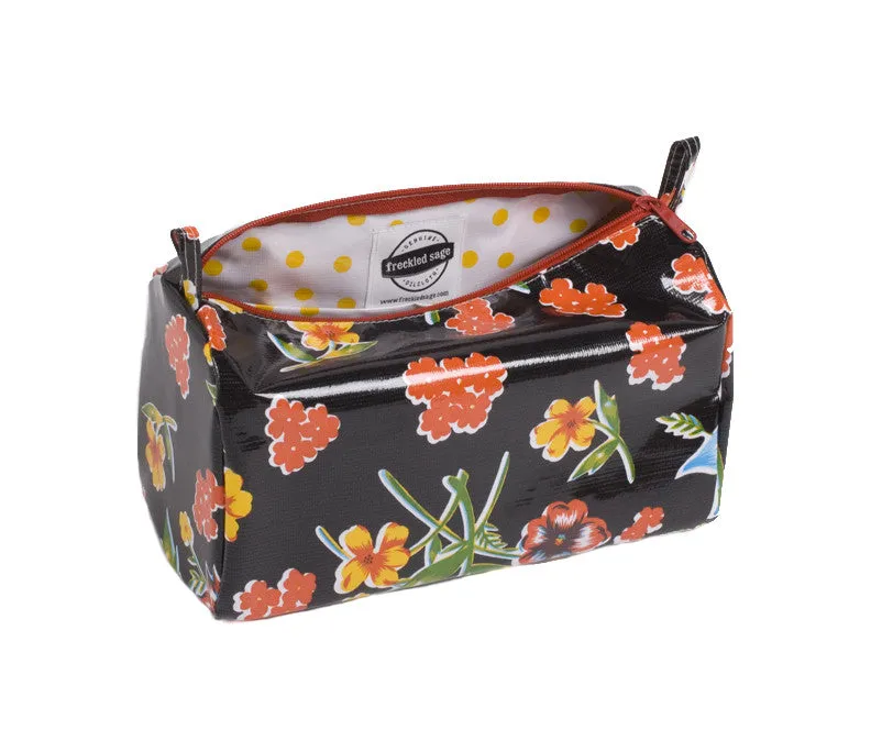 Freckled Sage Oilcloth Travel Bag in Istanbul Black