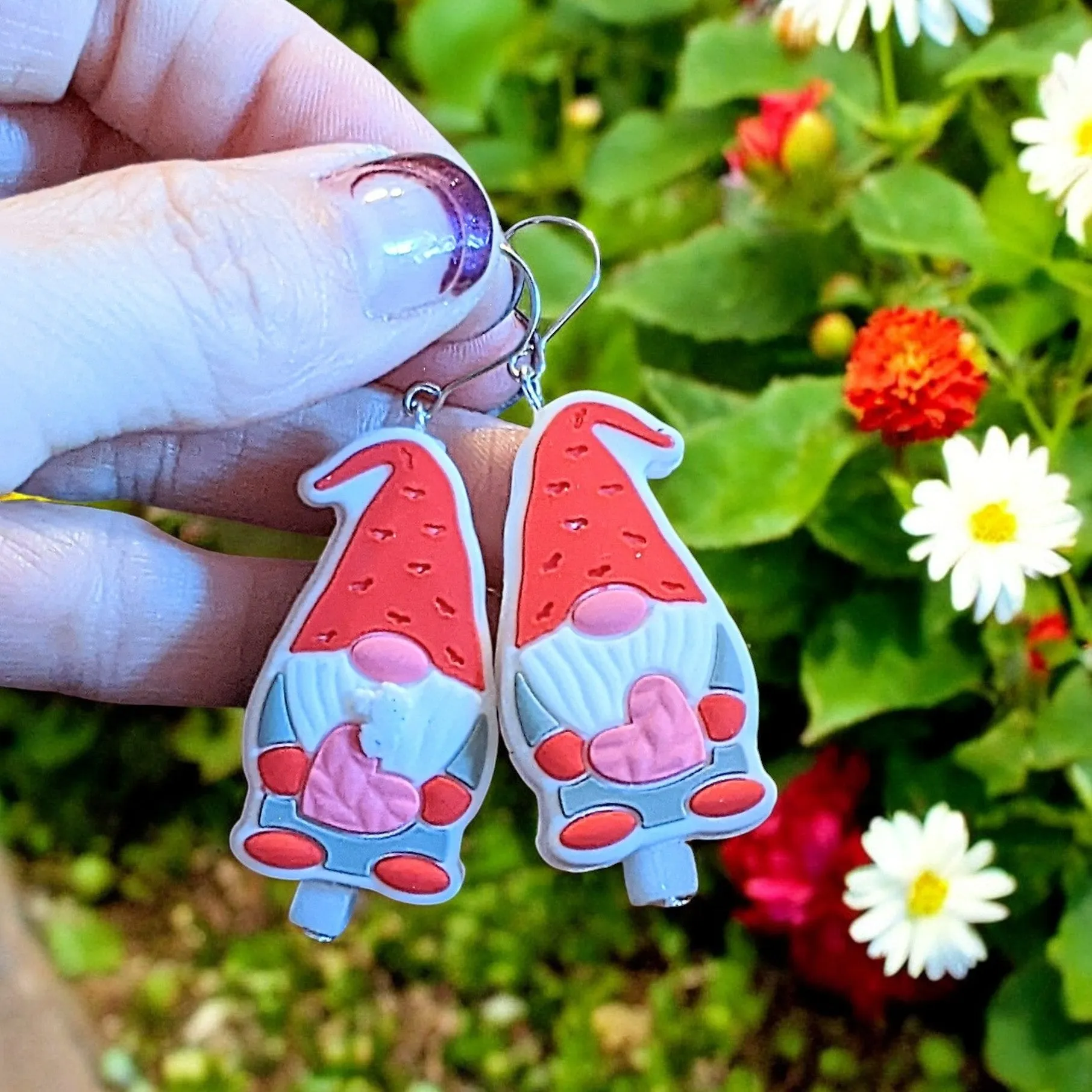 Gnome Valentine's Day Earrings