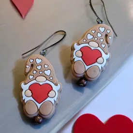 Gnome Valentine's Day Earrings