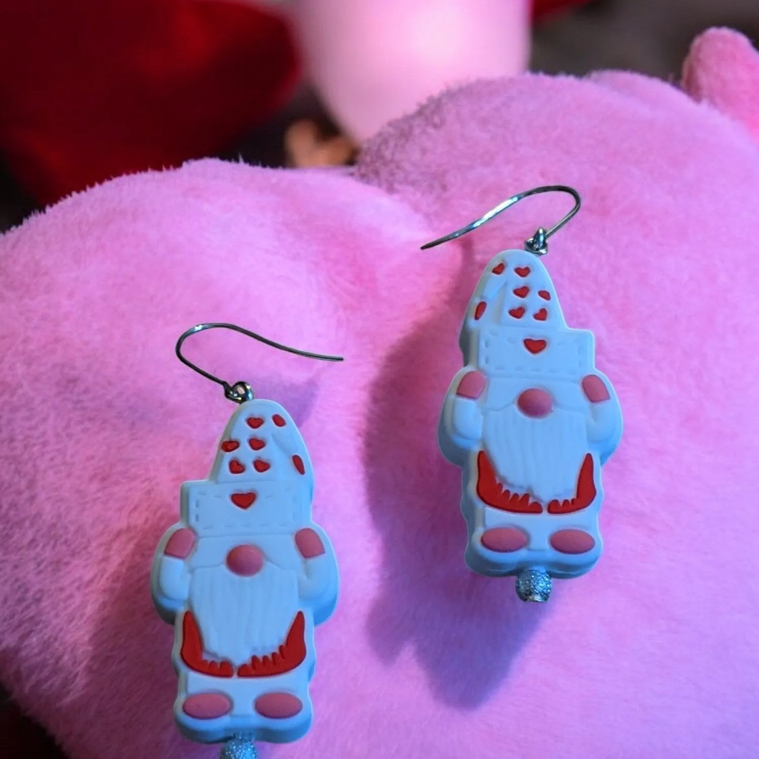 Gnome Valentine's Day Earrings